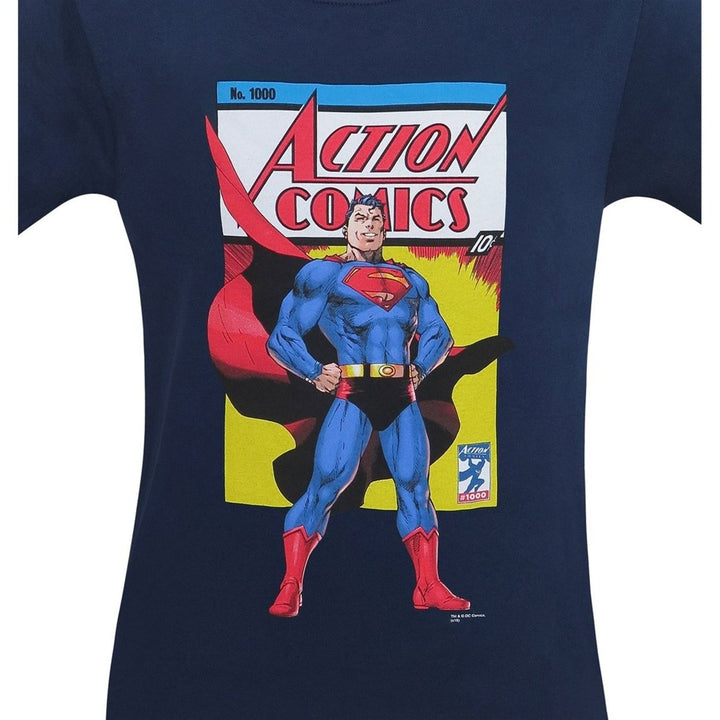 Superman Action Comics No. 1000 Mens T-Shirt Image 2