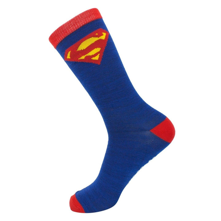 Superman Costume Crew Socks Image 1