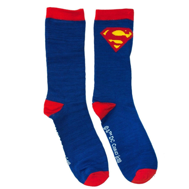 Superman Costume Crew Socks Image 2