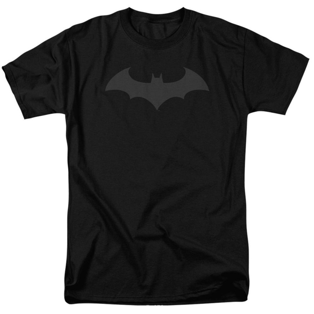 Batman Hush Logo Black on Black Mens T-Shirt Image 1