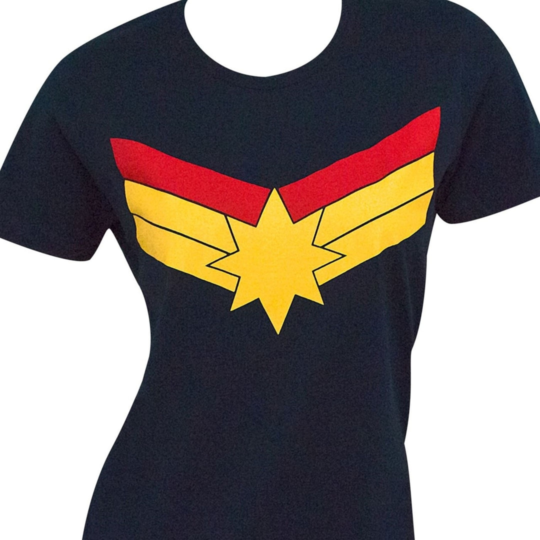 Captain Marvel Symbol Womens Standard T-Shirt Image 2