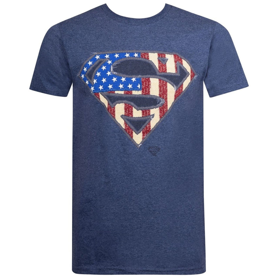 Superman Patriotic Symbol Mens T-Shirt Image 1