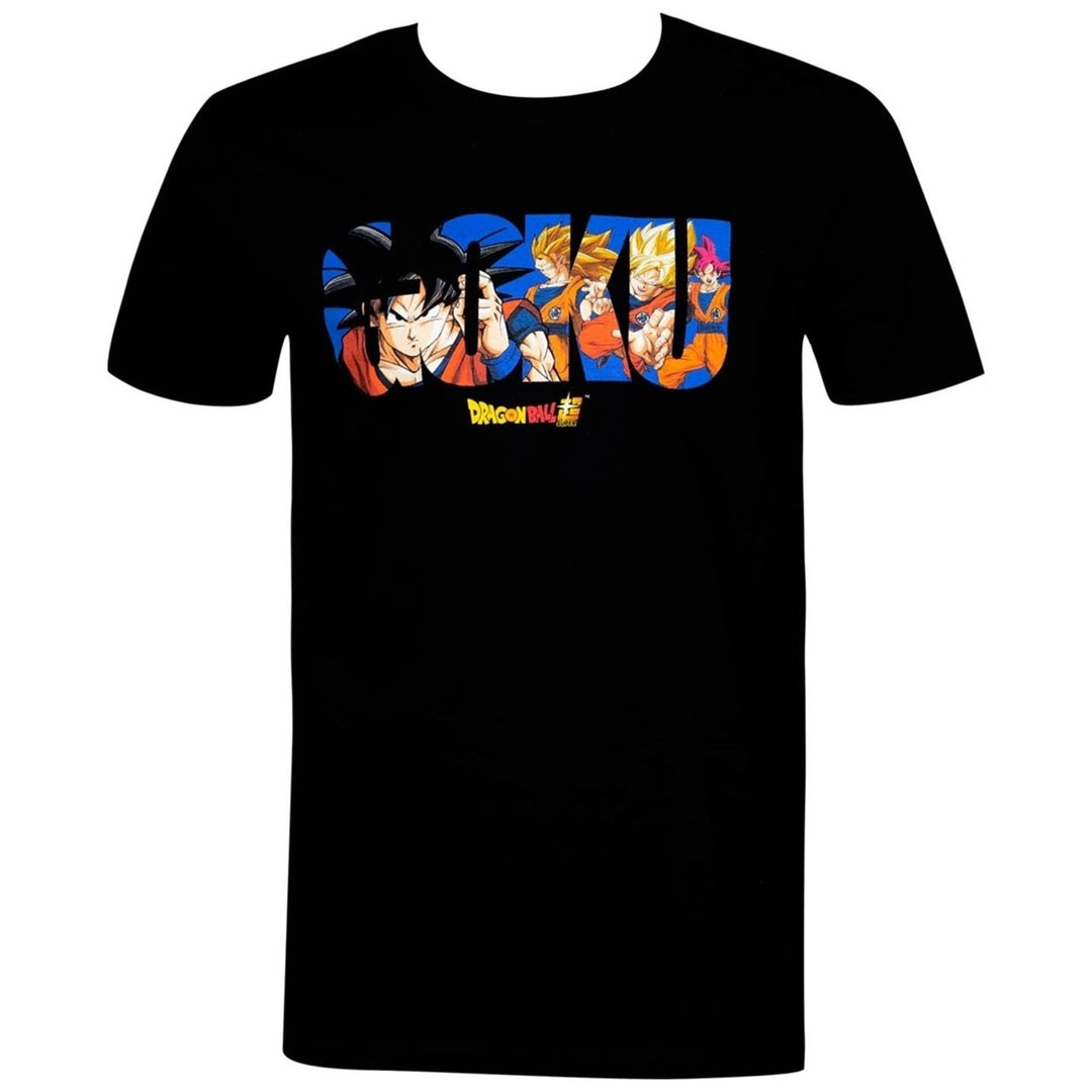 Dragon Ball Super Goku Sayian Levels Mens T-Shirt Image 1