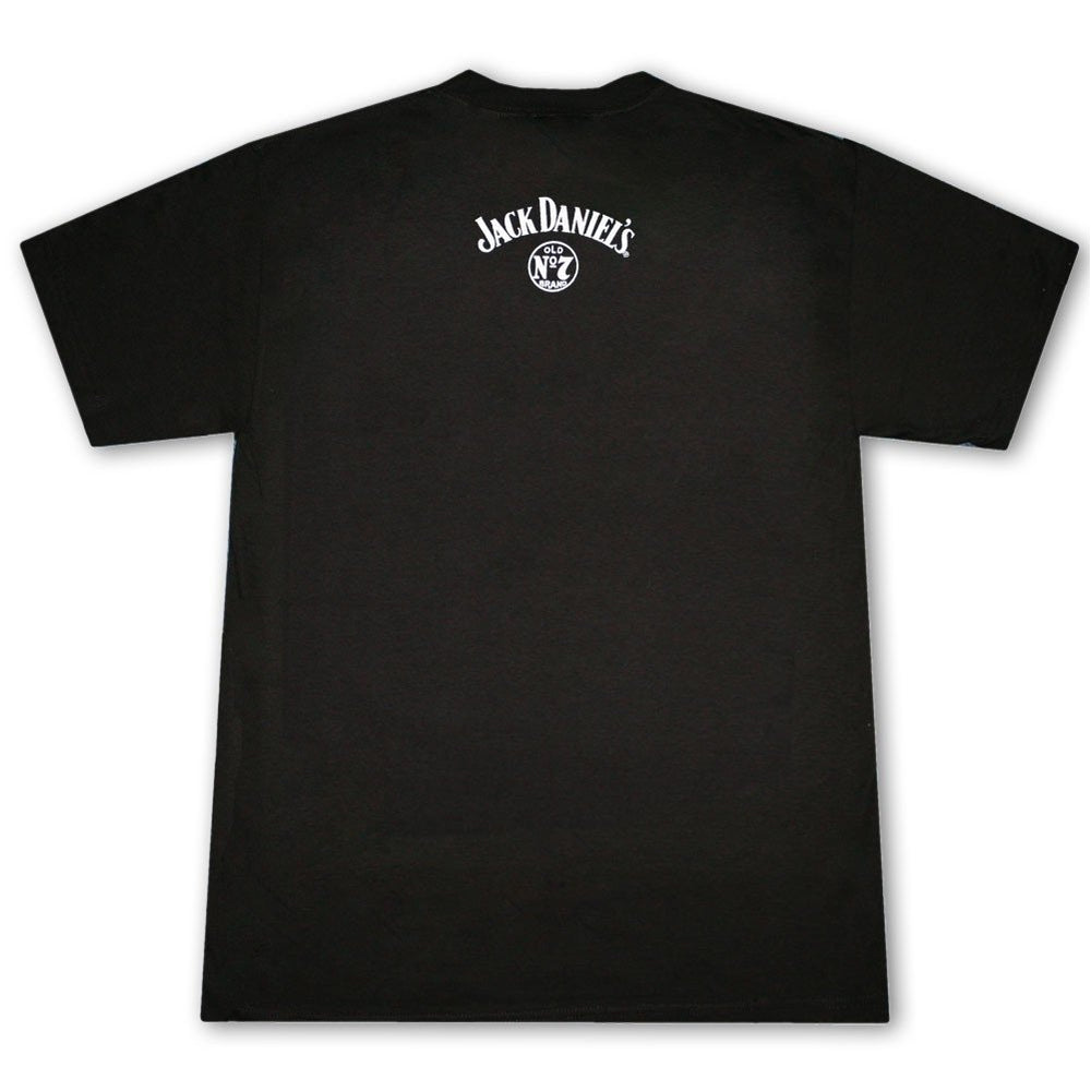 Jack Daniels Jack Lives Here Old. No 7 Logo Mens Black T-Shirt Image 2
