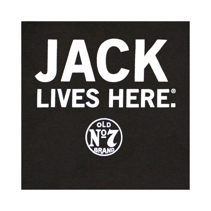 Jack Daniels Jack Lives Here Old. No 7 Logo Mens Black T-Shirt Image 3