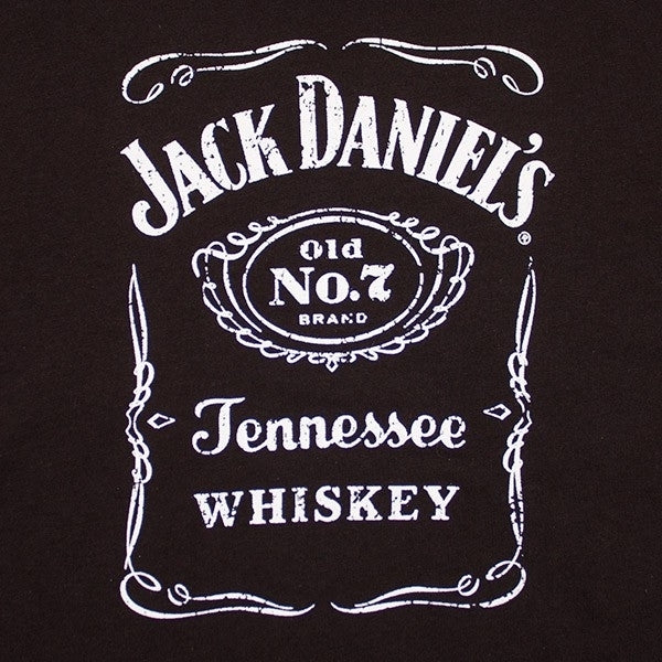 Jack Daniels Classic Womens V-Neck Shirt - Black Image 2