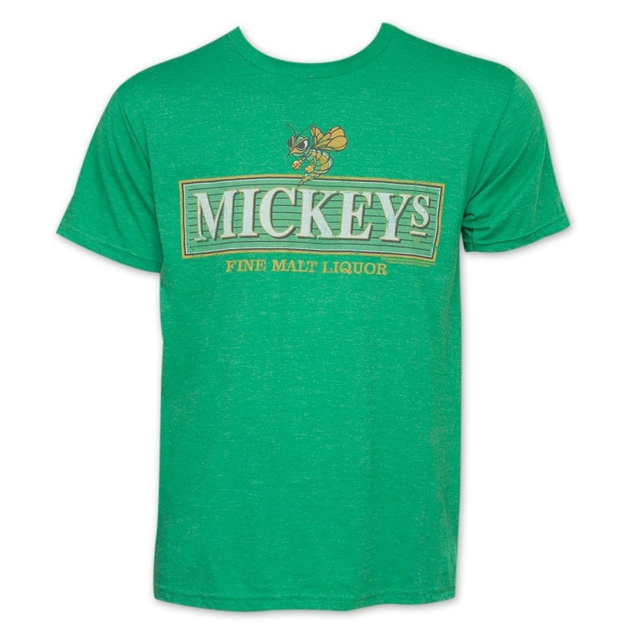 Mickeys Fine Malt Liquor Logo Mens Green T-Shirt Image 1