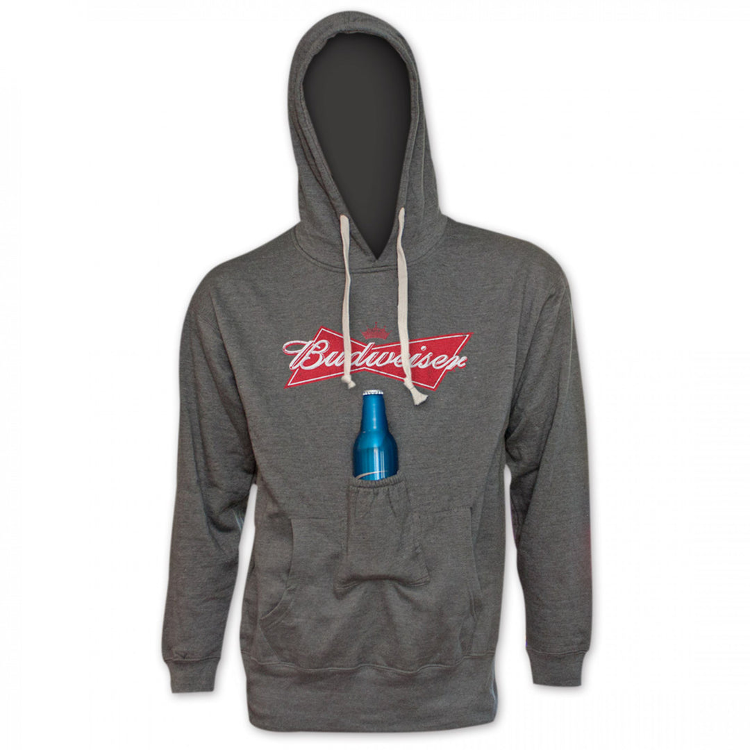 Budweiser Bowtie Logo Beer Pouch Hoodie Image 1