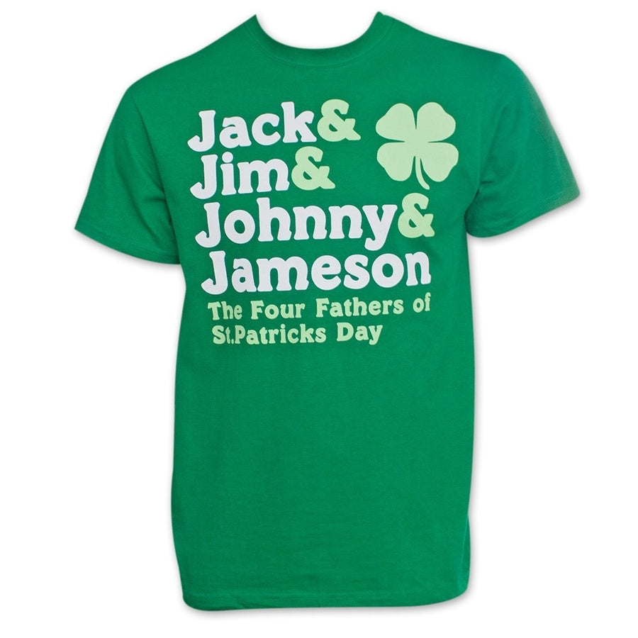 The Four Fathers of St. Patricks Day Mens Green T-Shirt Image 1