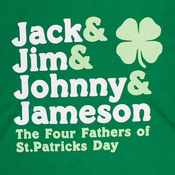 The Four Fathers of St. Patricks Day Mens Green T-Shirt Image 2