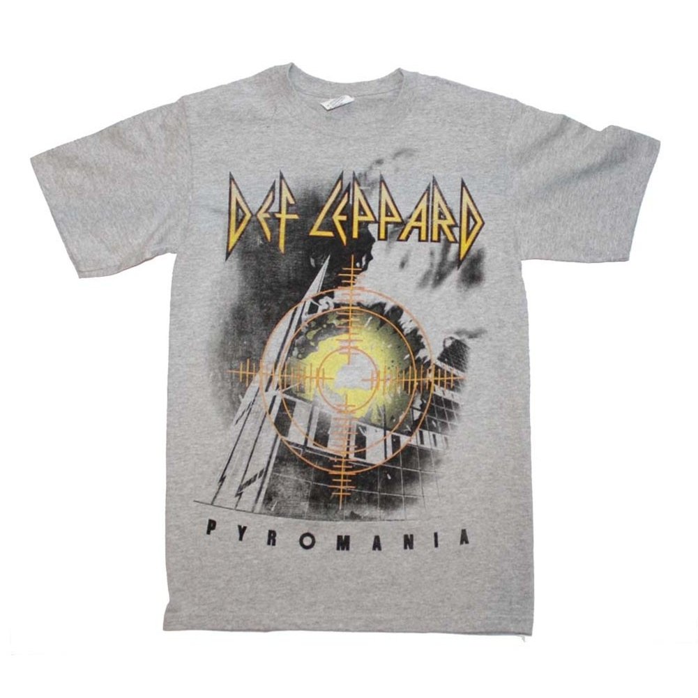 Def Leppard Target Pyromania Heather Gray T-Shirt Image 1