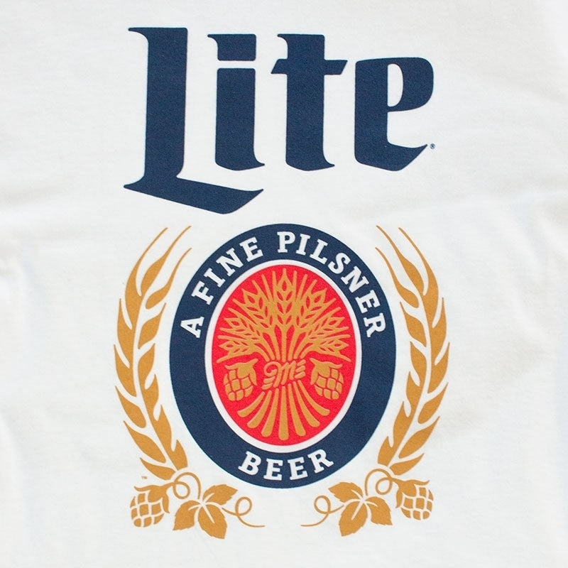 Miller Lite Logo White T-Shirt Image 2