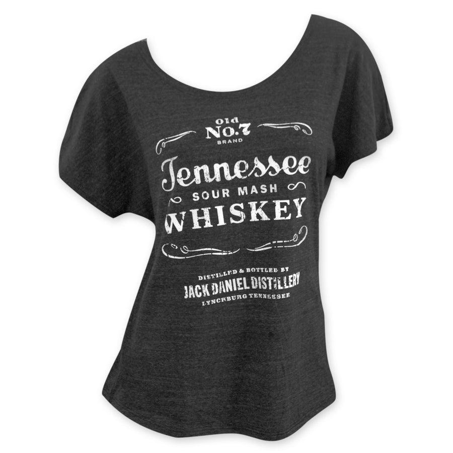 Jack Daniels Loose Fit Womens Grey Sourmash Whiskey T-Shirt Image 1