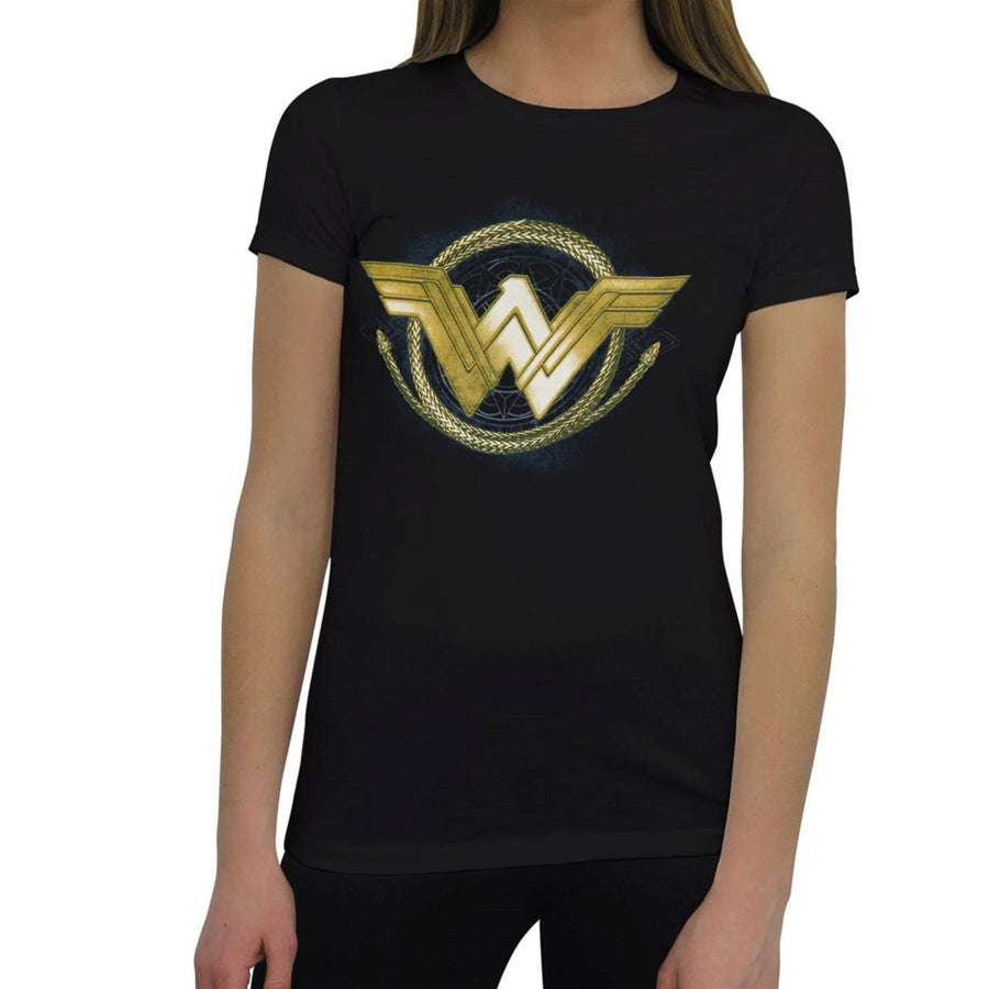 Wonder Woman Golden Lasso Logo Womens T-Shirt Image 1