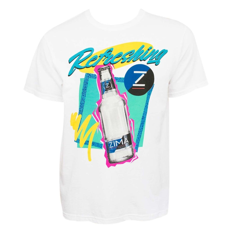 Zima Retro Logo White Tee Shirt Image 1