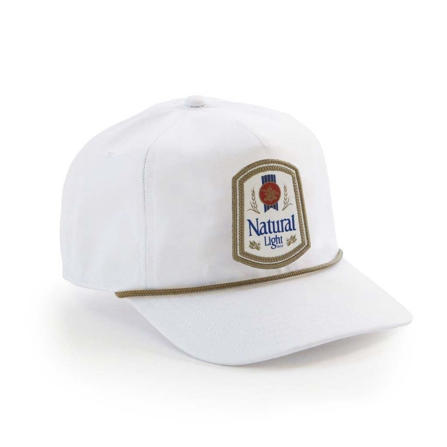 Natty Light Rowdy Gentleman Vintage Logo White Snapback Hat Image 1