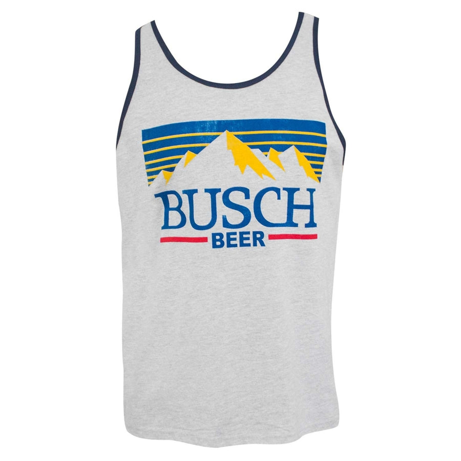 Busch Mountain Logo Grey Mens Tank Top Image 1