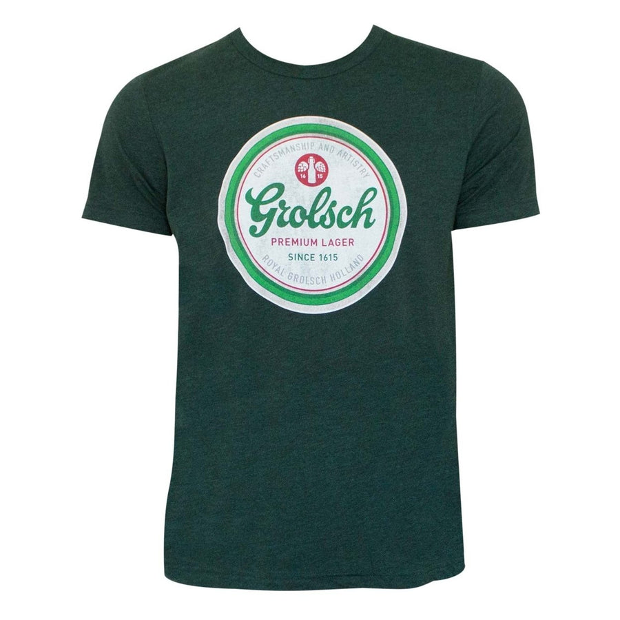 Grolsch Beer Cap Logo Green Tee Shirt Image 1