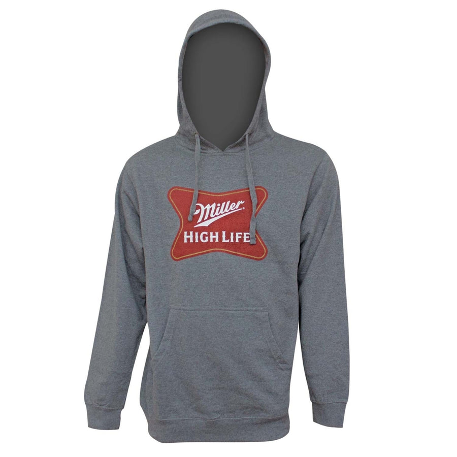 Miller High Life Logo Grey Mens Hoodie Image 1