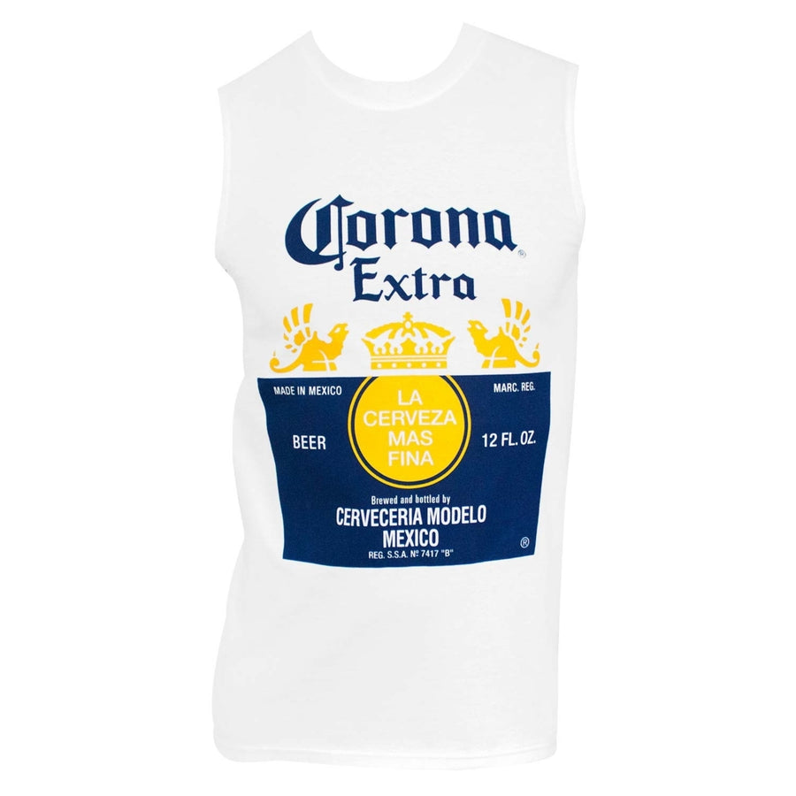 Corona Extra Muscle Style Mens White Tank Top Image 1