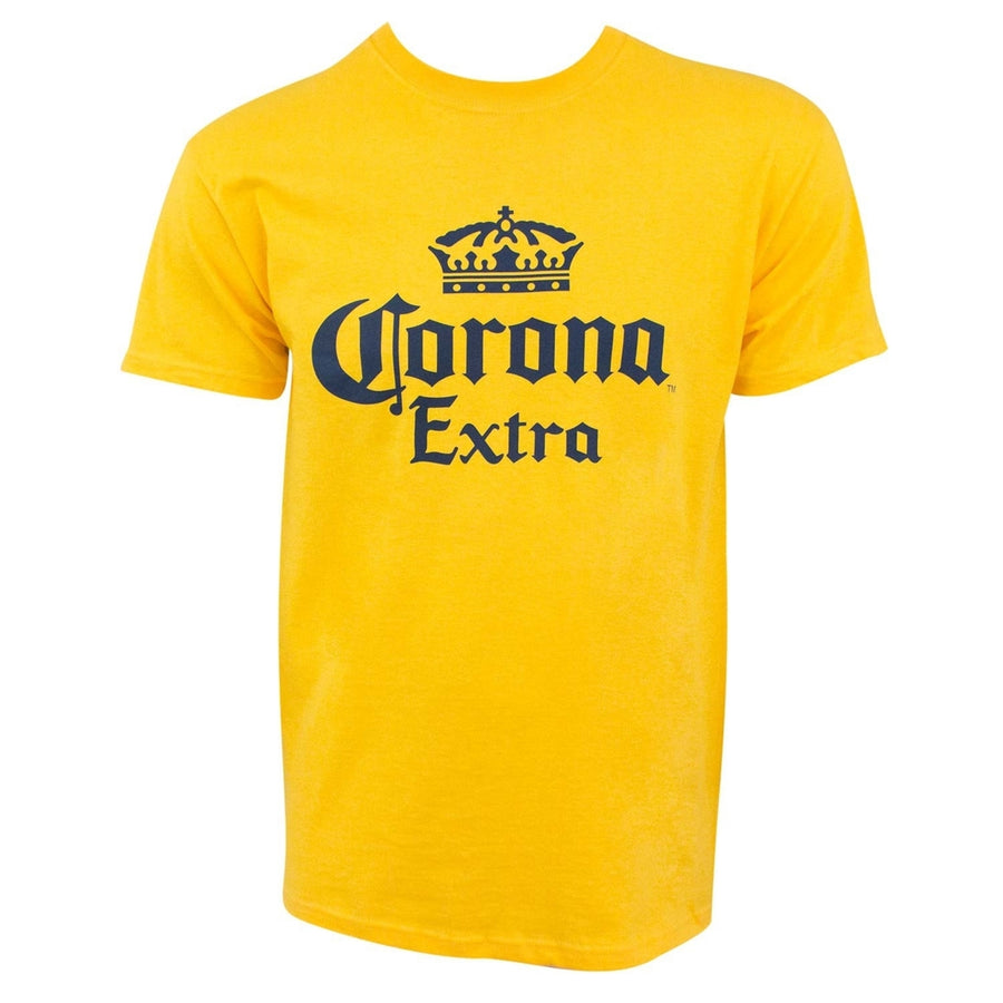 Corona Extra Logo Yellow Mens T-Shirt Image 1