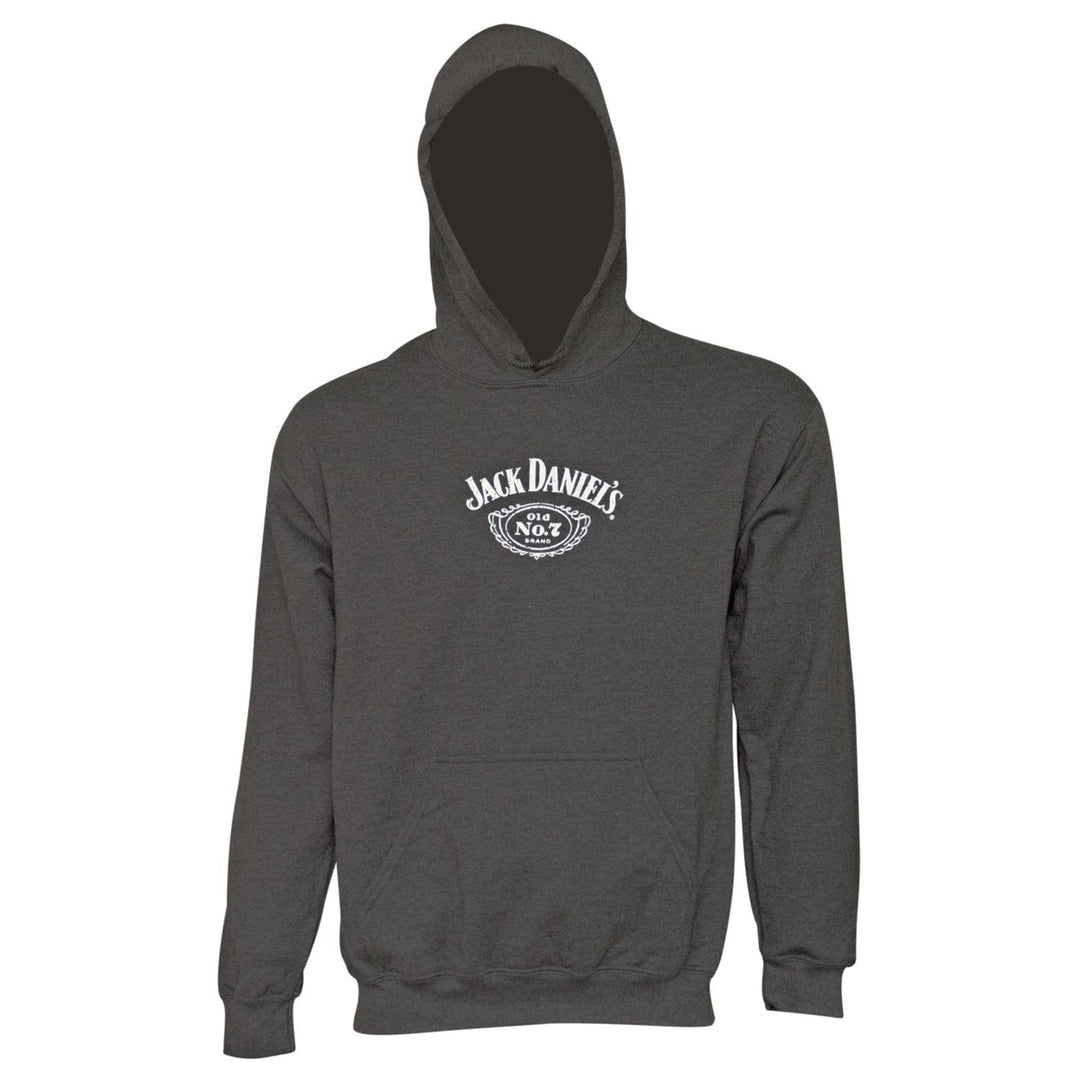 Jack Daniels Charcoal Bottle Label Hoodie Image 2