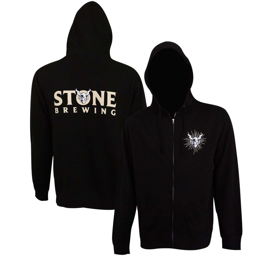 Stone Brewing Text Logo Black Mens Hoodie Image 1