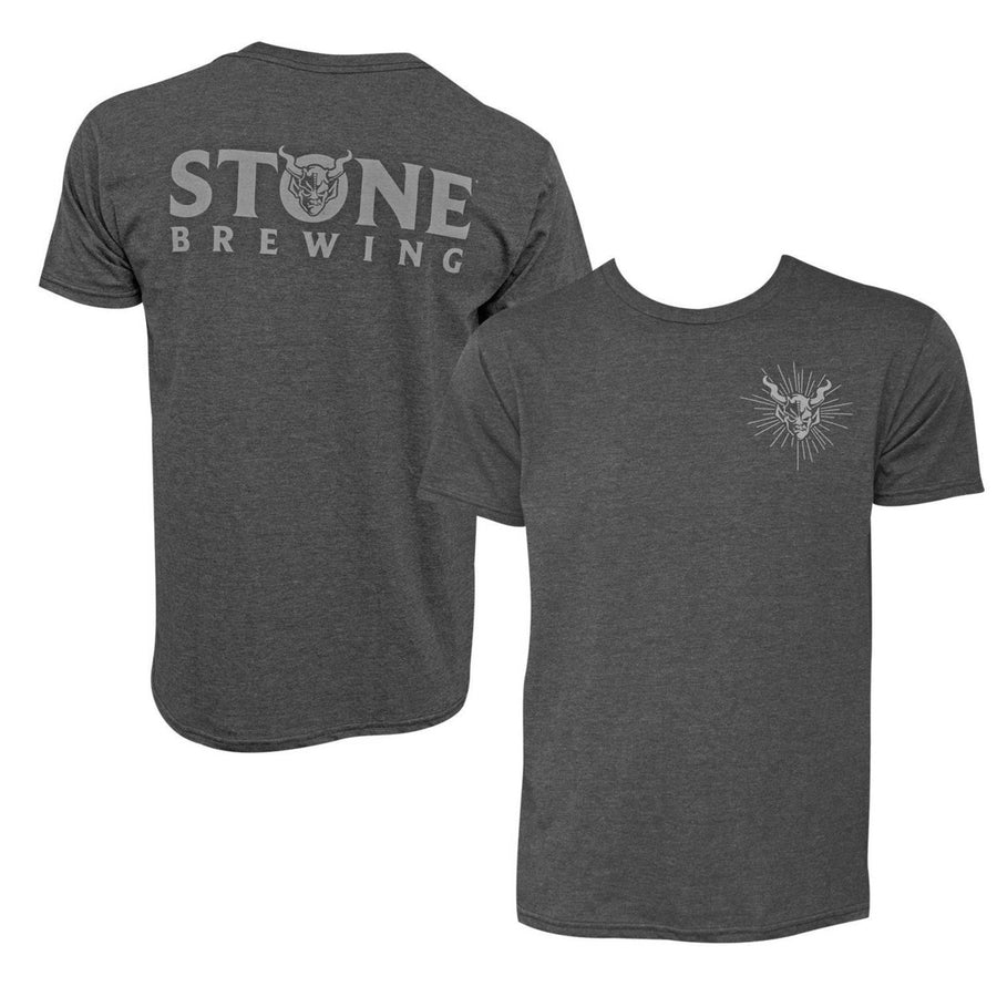 Stone Brewing Gargoyle Logo Gray Mens T-Shirt Image 1