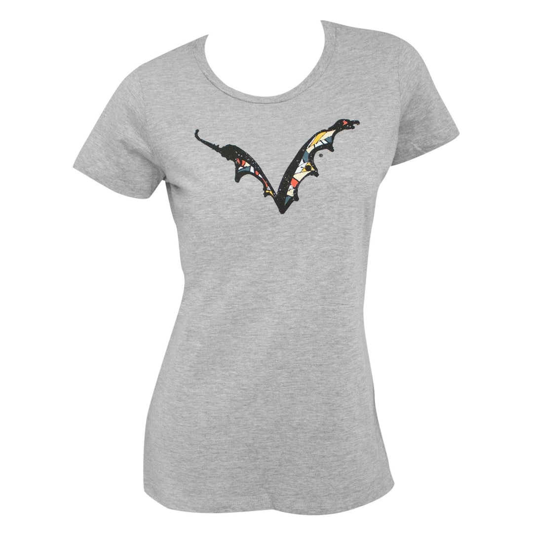 Flying Dog Batwing Logo Womens Grey T-Shirt Image 1