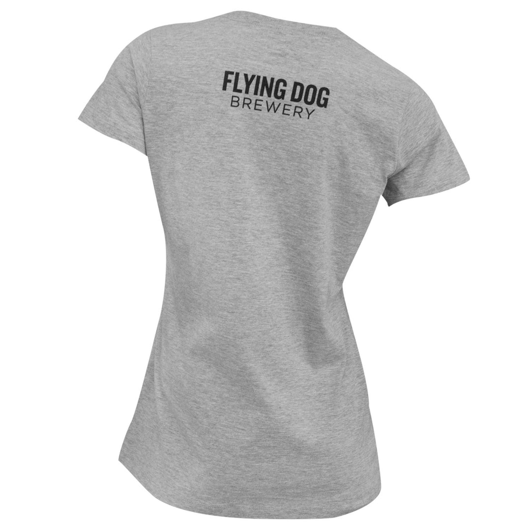 Flying Dog Batwing Logo Womens Grey T-Shirt Image 2