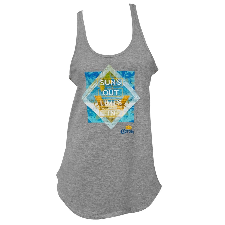 Corona Extra Womens Suns Out Grey Tank Top Image 1