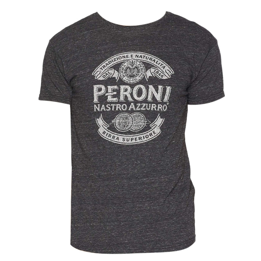 Peroni Logo Charcoal Mens Tee Shirt Image 1