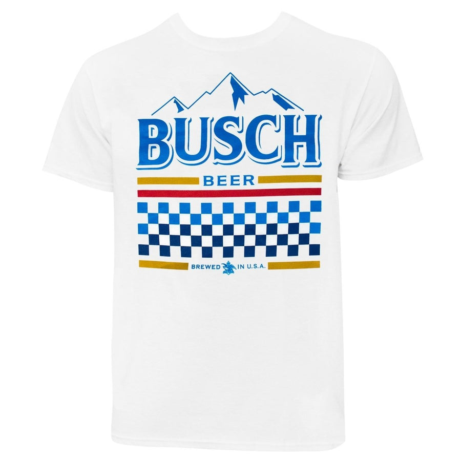 Busch White Racing Tee Shirt Image 1