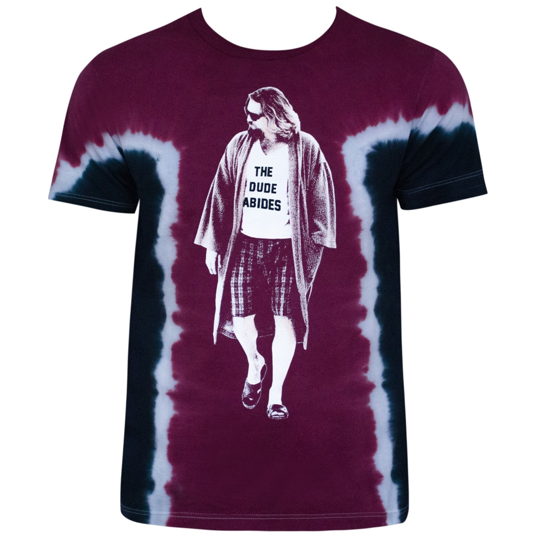 Big Lebowski Dude Abides Mens Tie Dye T-Shirt Image 1