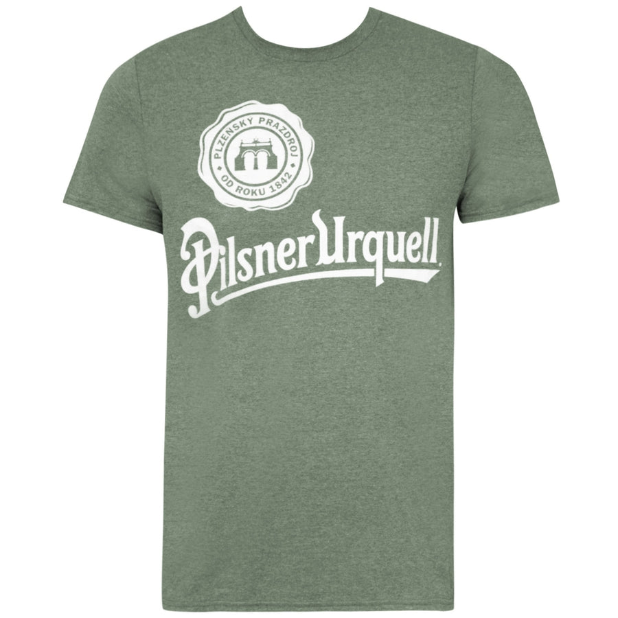 Pilsner Urquell Logo Green Tee Shirt Image 1