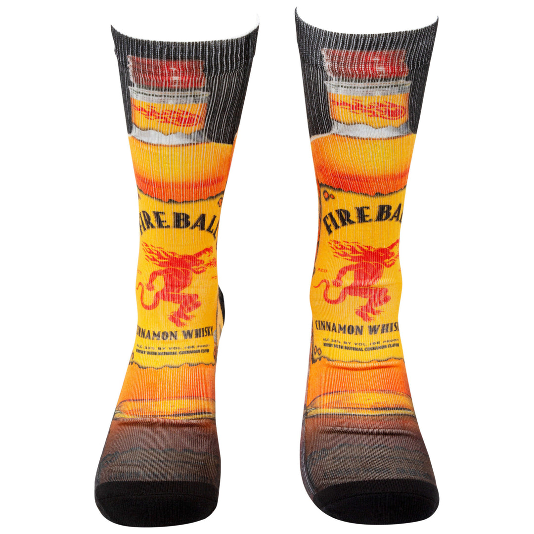 Fireball Whiskey Bottle Print Socks Image 4