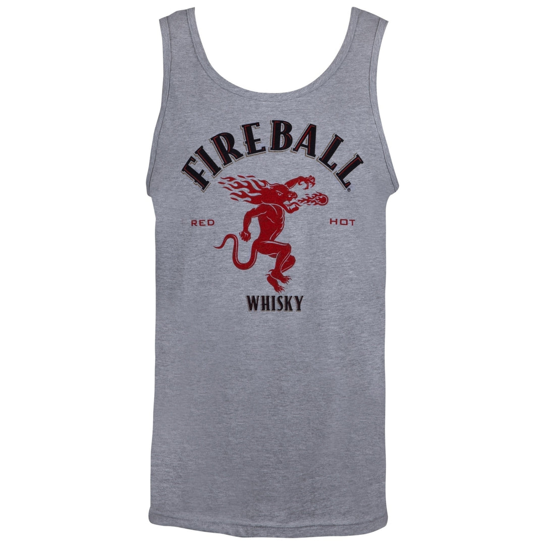 Fireball Logo Mens Grey Tank Top Image 1