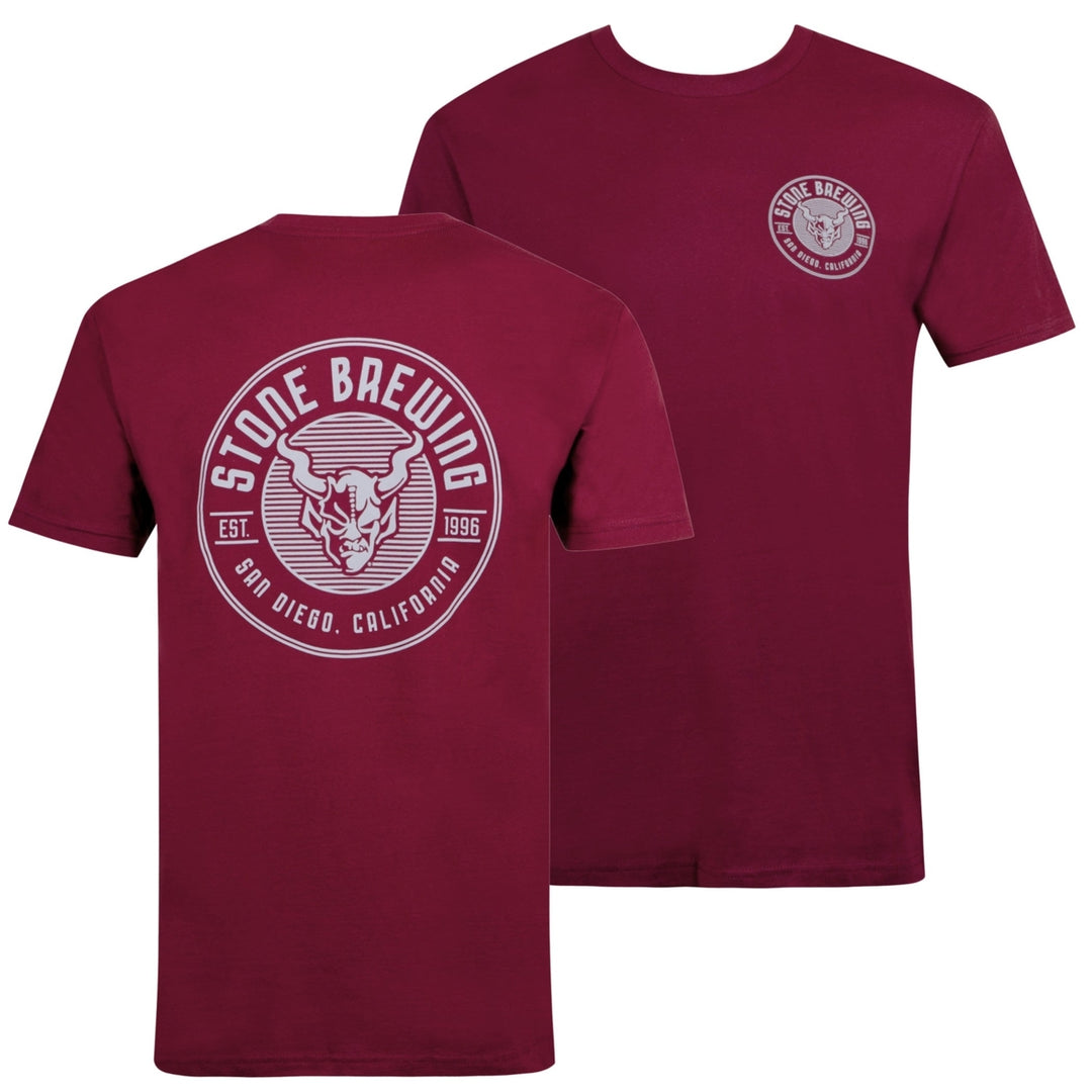 Stone Brewing Criterion Maroon Tee Shirt Image 1