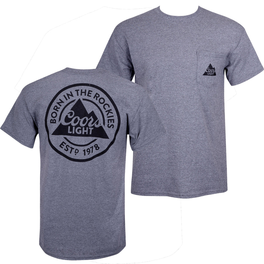 Coors Light Grey Pocket Tee Shirt Image 1