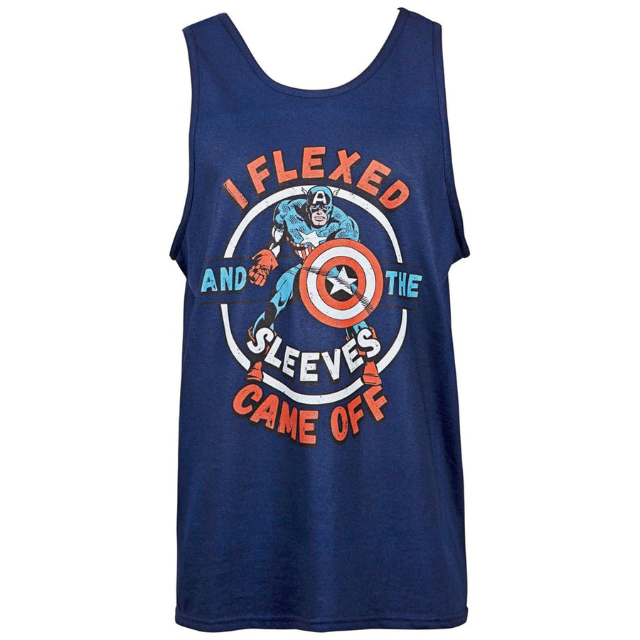 Captain America Flexed off the Sleeves Tank Top Image 1