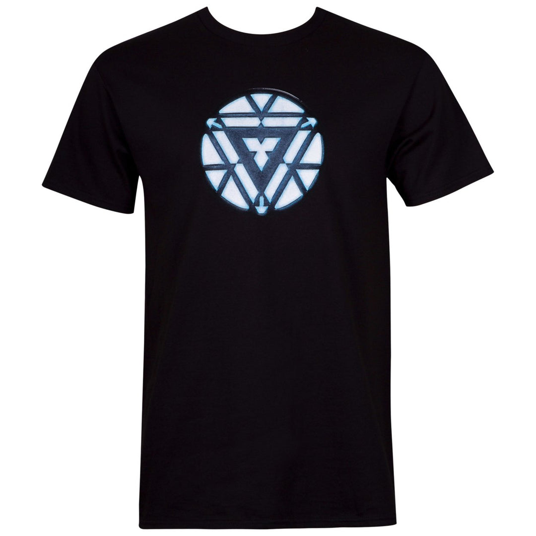 Iron Man Arc Reactor Mens Black T-Shirt Image 1