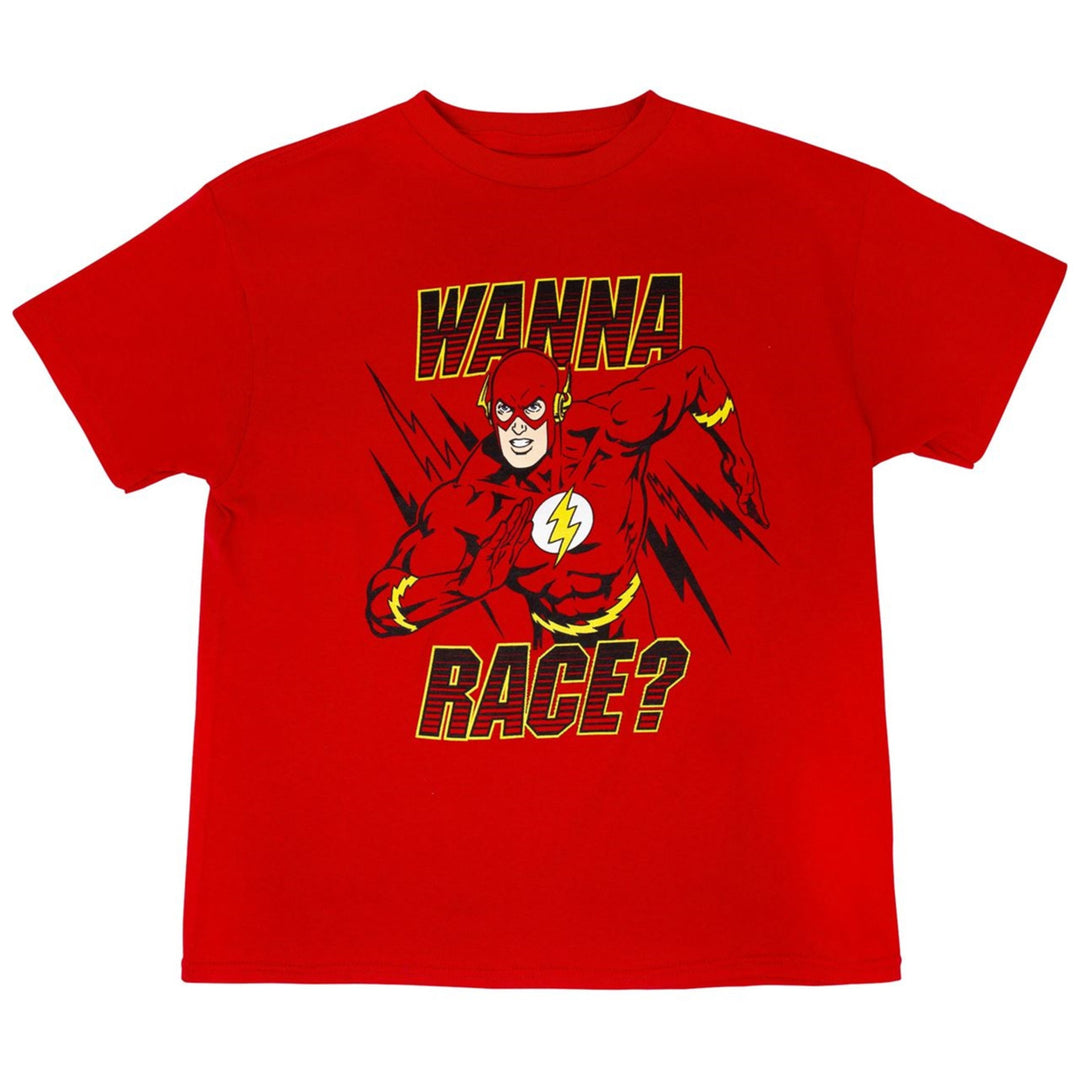 DC Comics Flash Wanna Race? T-Shirt Image 1