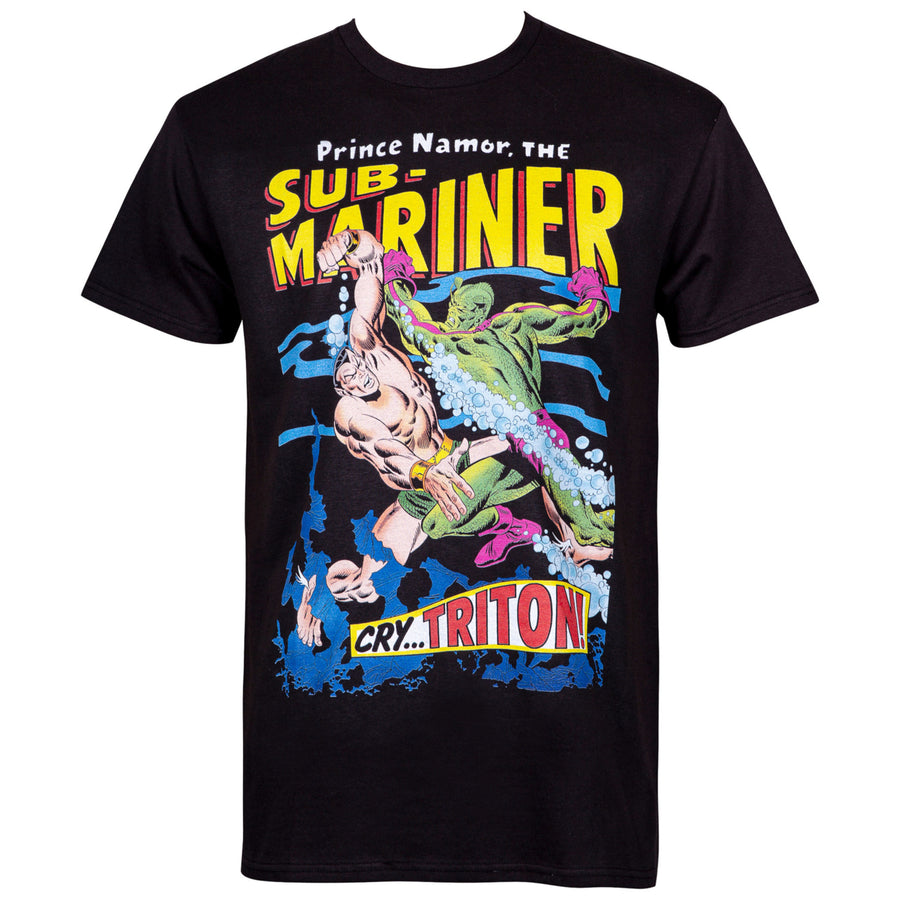 Prince Namor the Sub-Mariner 2 Comic Cover Mens Black T-Shirt Image 1