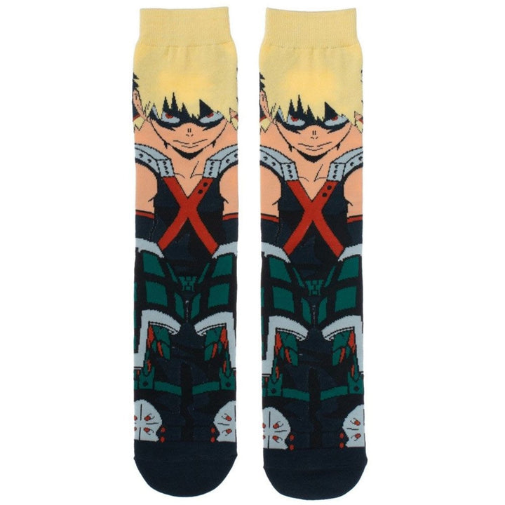 My Hero Academia Bakugo 360 Character Crew Socks Image 2