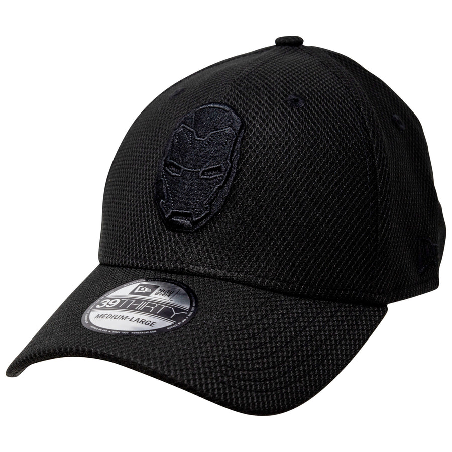 Iron Man Black on Black Era 39Thirty Flex Fitted Hat Image 1