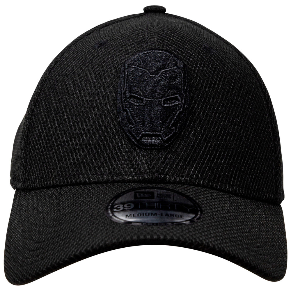 Iron Man Black on Black Era 39Thirty Flex Fitted Hat Image 2