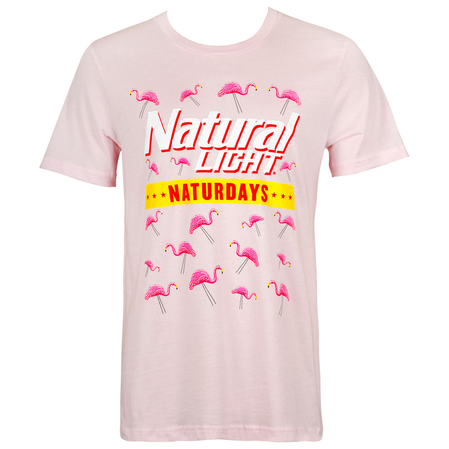 Natty Naturdays Flamingos Pink Tee Shirt Image 1