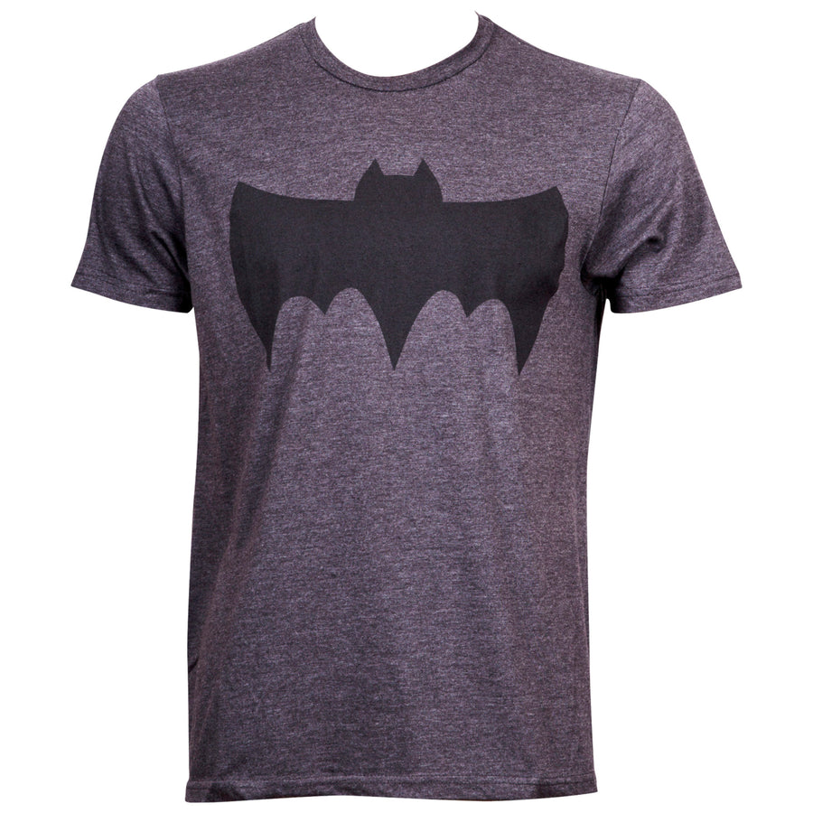 Batman Retro Symbol Grey T-Shirt Image 1