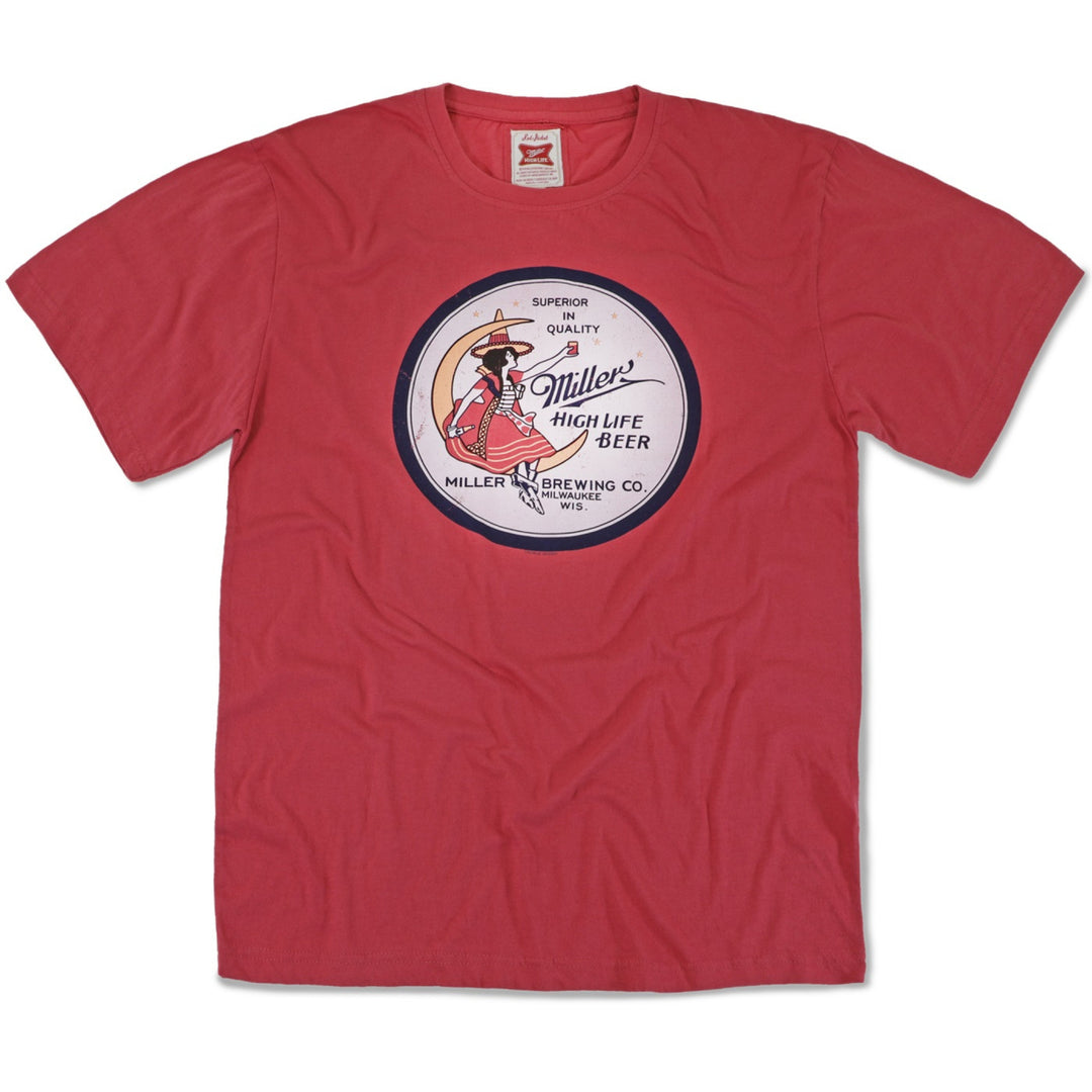 Miller High Life Girl in The Moon T-Shirt Image 1