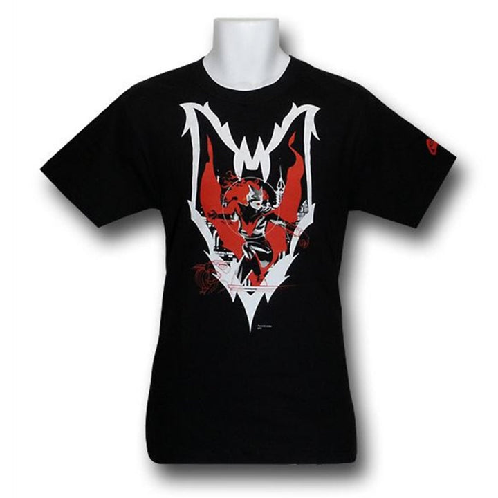 Batwoman Character Action Pose Inside Symbol T-Shirt Image 2